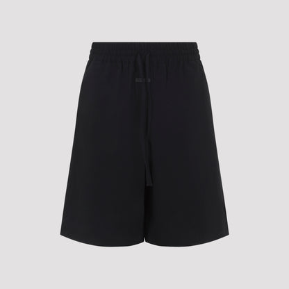 Black Recycled Polyamide Tech Sport Bermuda