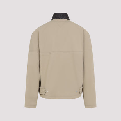 Intrecciato Collar Zip Jacket