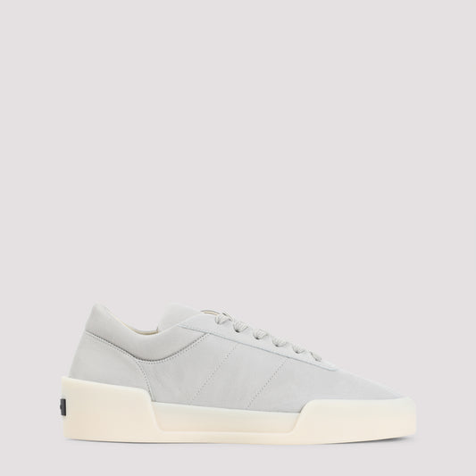 Light Grey Leather Aerobic Low Sneakers