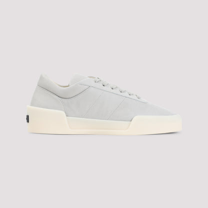 Light Grey Leather Aerobic Low Sneakers