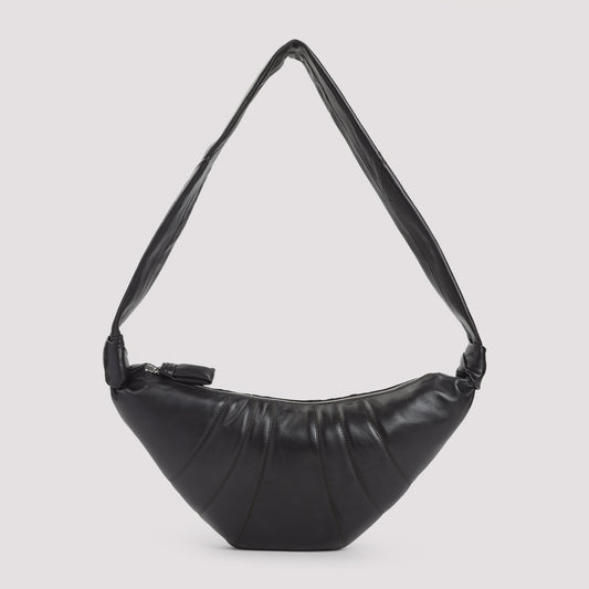 leather medium croissant bag-image-1