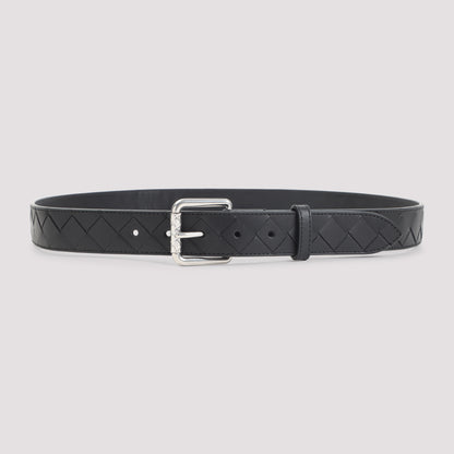 intrecciato leather belt-image-3