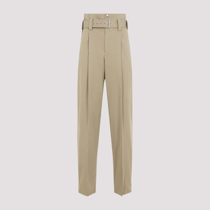 high waist belted trousers-image-1