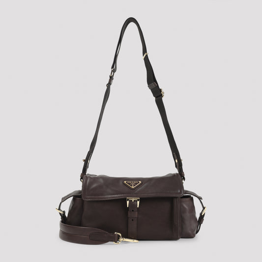 Brown Explore Large Lamb Leather Handbag