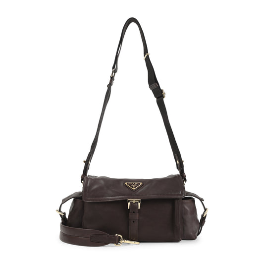 Brown Explore Large Lamb Leather Handbag