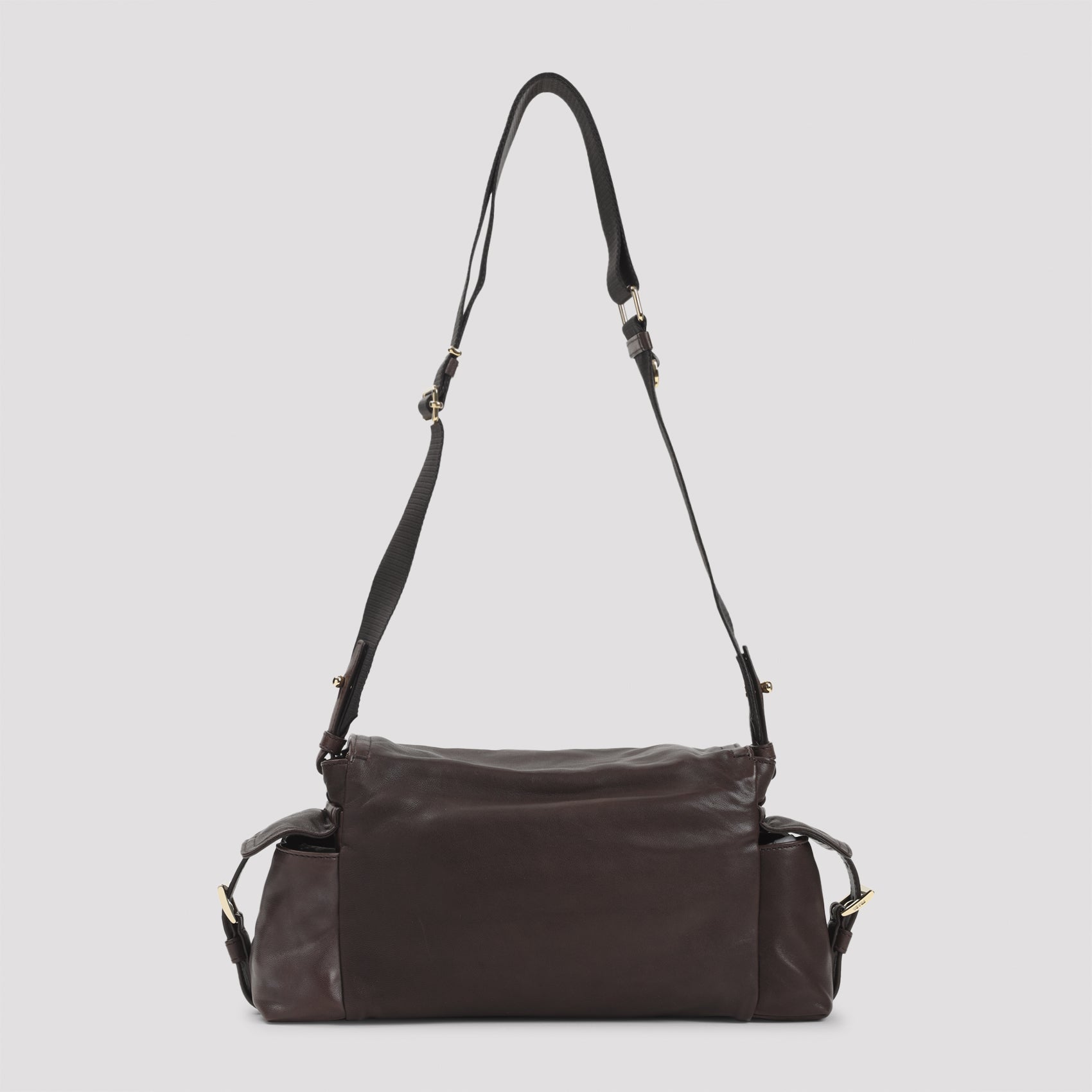 Brown Explore Large Lamb Leather Handbag