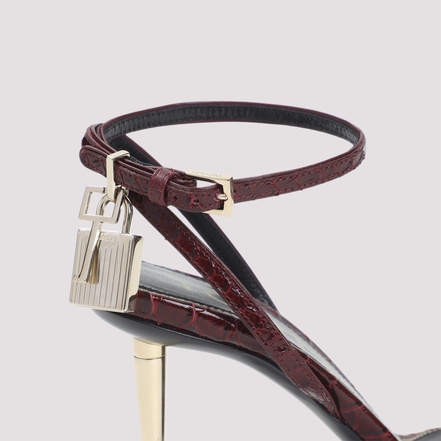 semi shiny printed python sandals-image-5