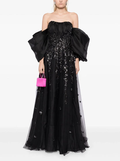 organza-dress-with-dotted-beading-and-pleated-of-shoulder-sleeves-rtwss24-11