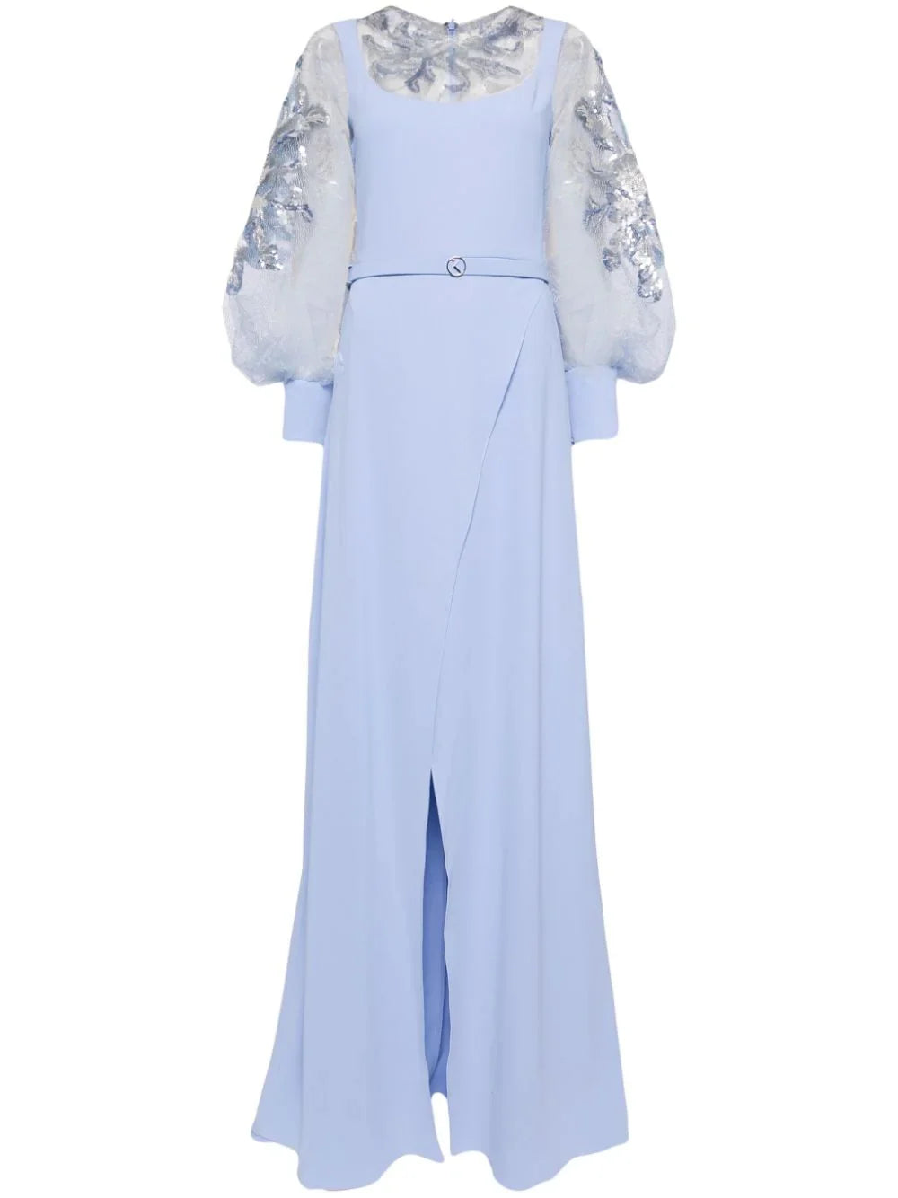crepe-dress-with-envelope-skirt-and-a-beaded-top-and-sleeves-rtwss24-12