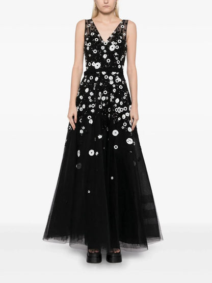 tulle,-ankle-length-dress-with-dotted-beading-rtwss24-11