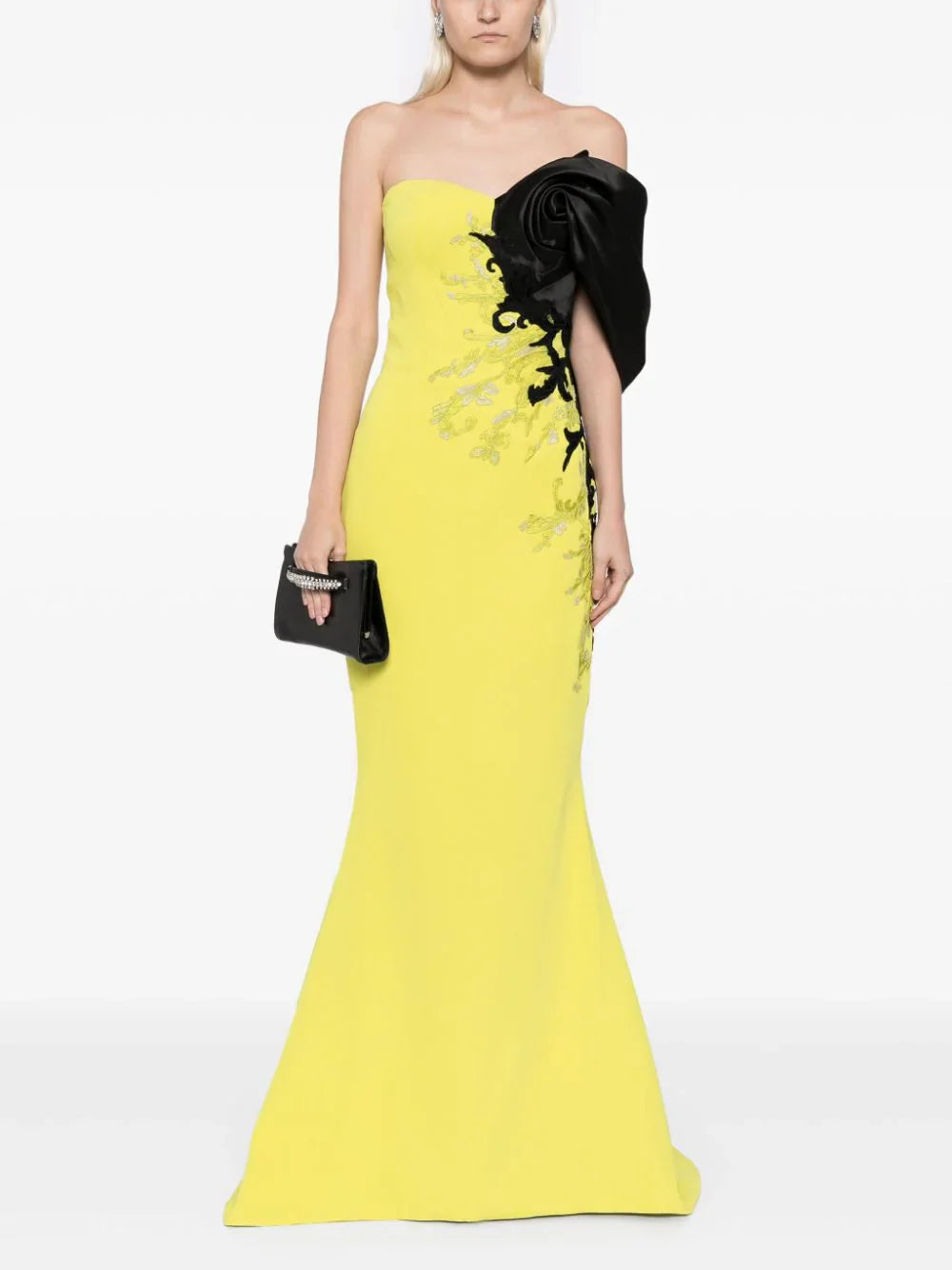 crepe-straight-fit-dress-with-mikado-one-sided,-off-shoulder-sleeve-rtwss24-11
