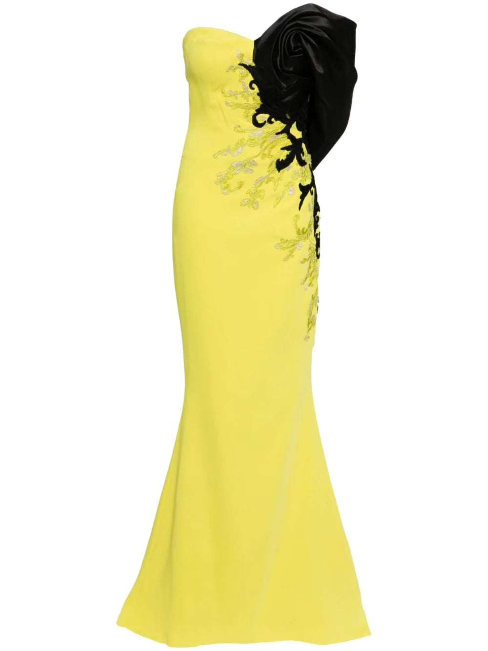 crepe-straight-fit-dress-with-mikado-one-sided,-off-shoulder-sleeve-rtwss24-12