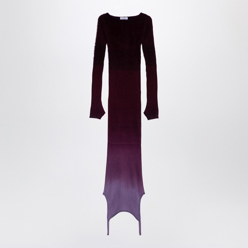 Purple/Burgundy Convertible Dress In Nylon Blend