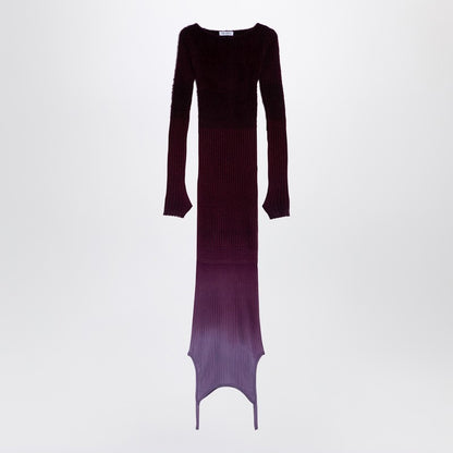 Purple/Burgundy Convertible Dress In Nylon Blend