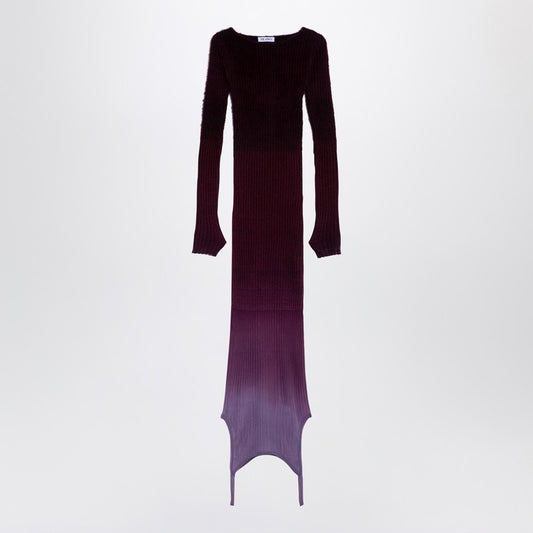 Purple/Burgundy Convertible Dress In Nylon Blend