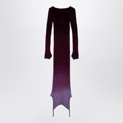Purple/Burgundy Convertible Dress In Nylon Blend