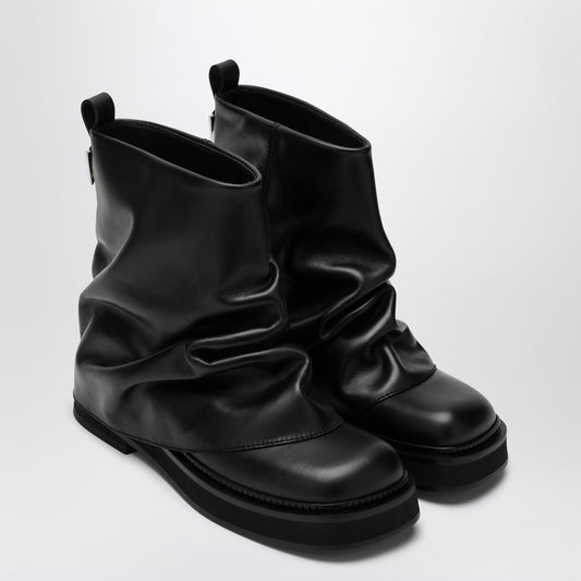 Combat Mini Robin Black Leather Boot