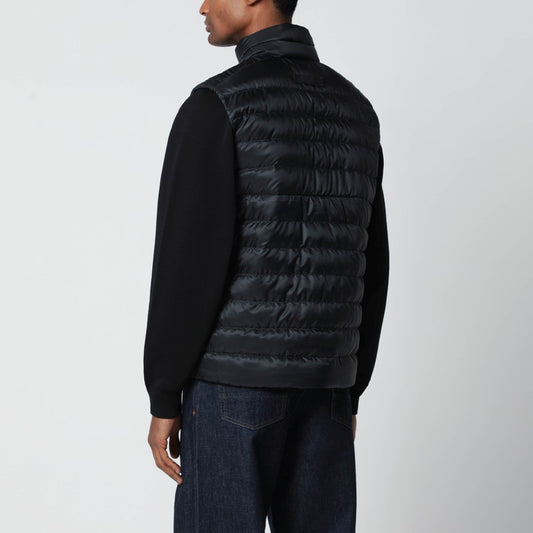 Black padded zip-up gilet