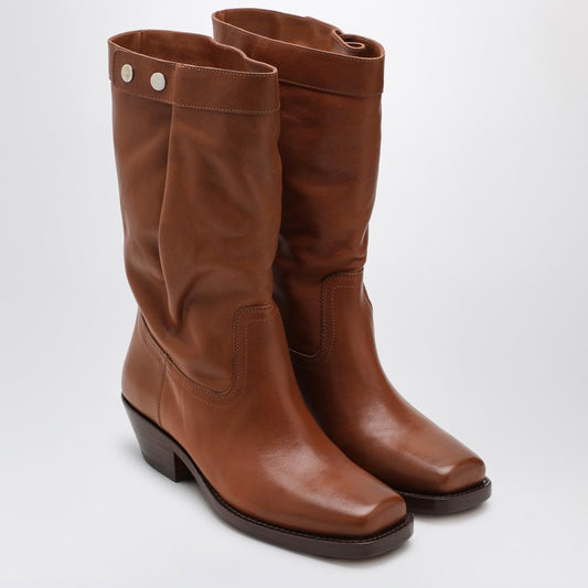 Ademe Havana Leather Biker Boot