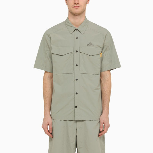 Shadow grey Pete shirt in nylon and cotton