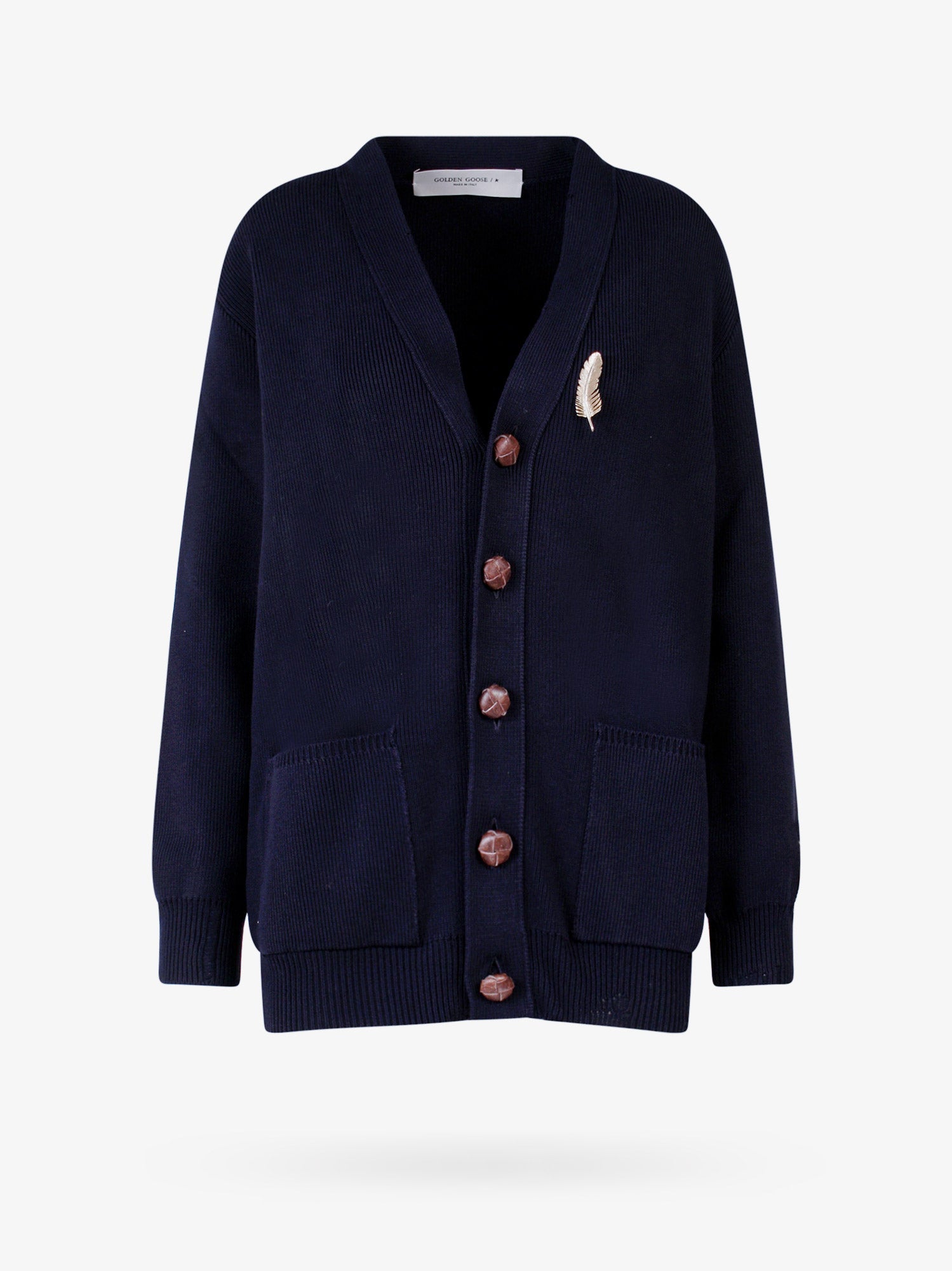 golden-goose-deluxe-brand-cotton-cardigan-with-brooch-detail