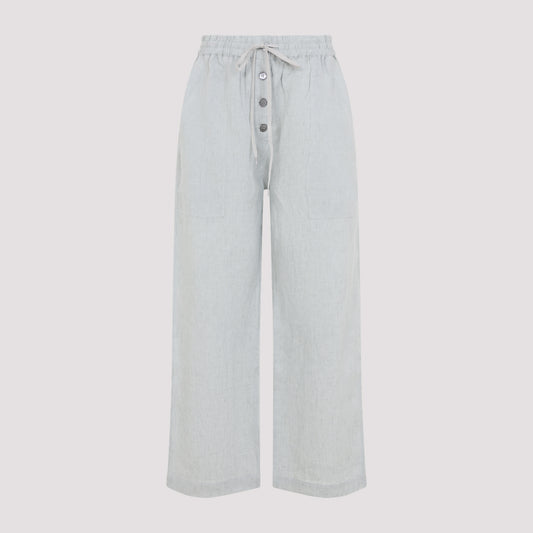 Green Atti Linen Pants