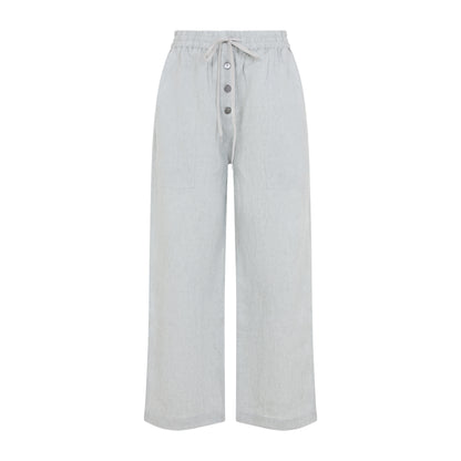 Green Atti Linen Pants
