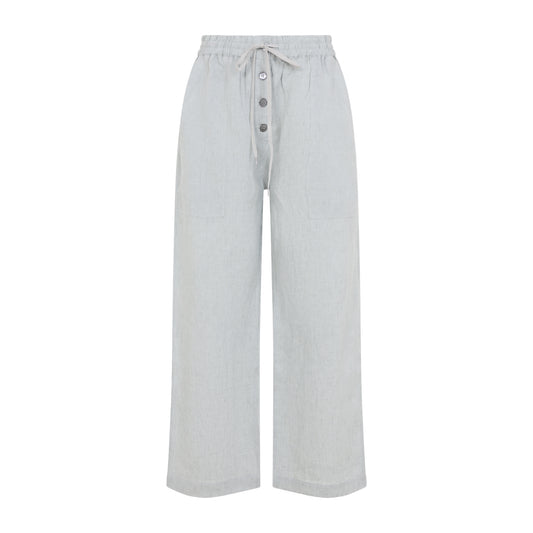Green Atti Linen Pants
