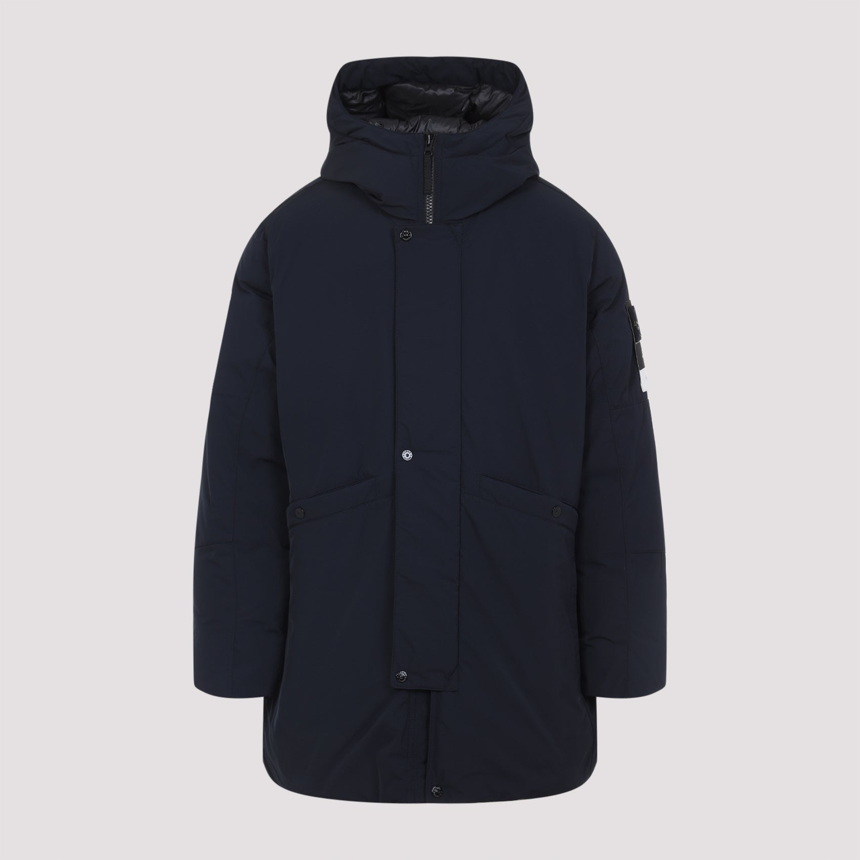 polyester long parka-image-1