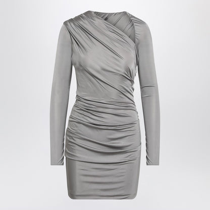 Draped Grey Mini Dress