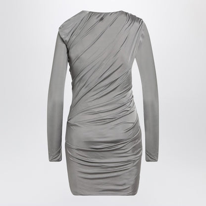 Draped Grey Mini Dress