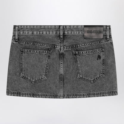 Black Denim Mini Skirt