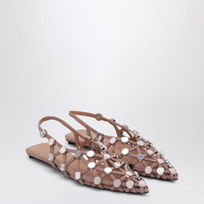 Mud Coloured Grid Ballerina