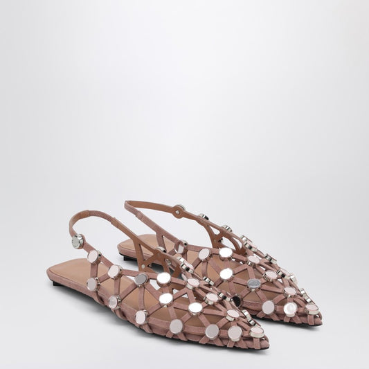 Mud Coloured Grid Ballerina
