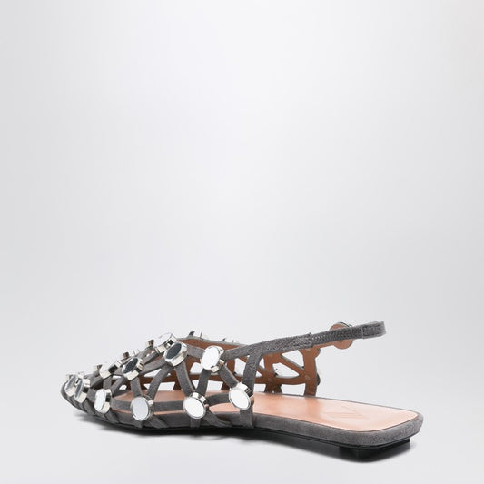 Dark grey Grid ballerina