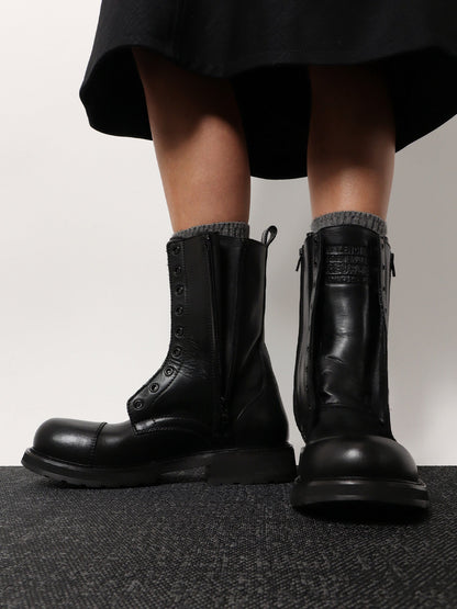 Leather Truck Laceup Boot