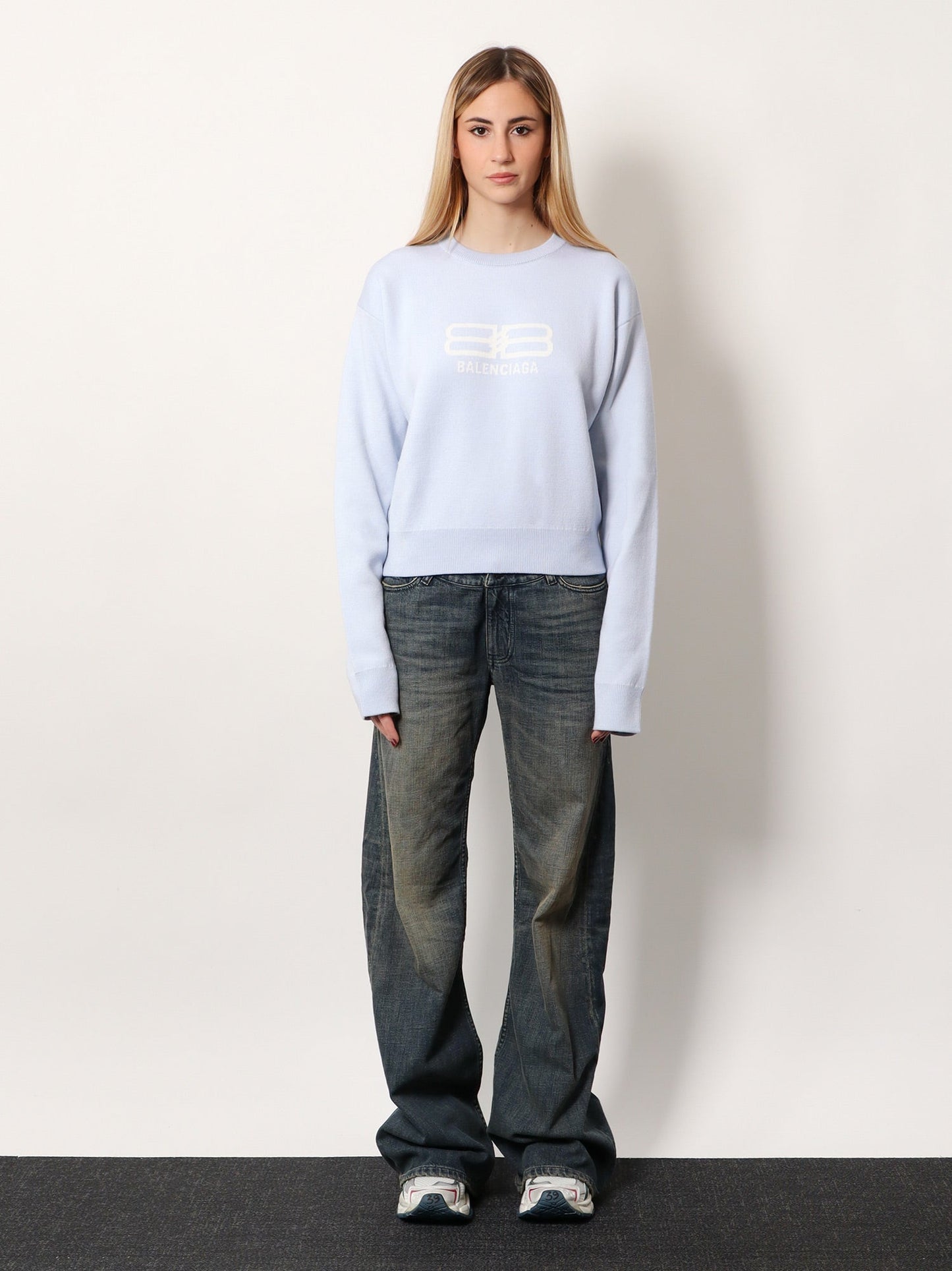 Wool and cotton blend sweater