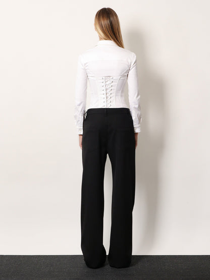 Stretch wool trousers