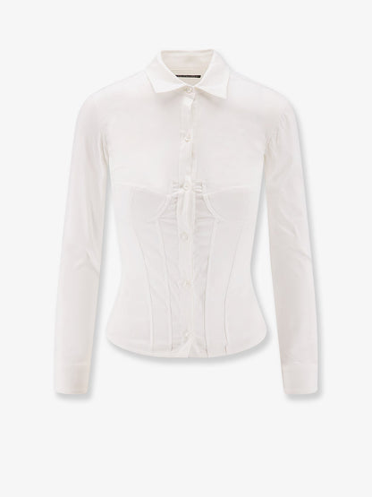 Cotton blend corset shirt