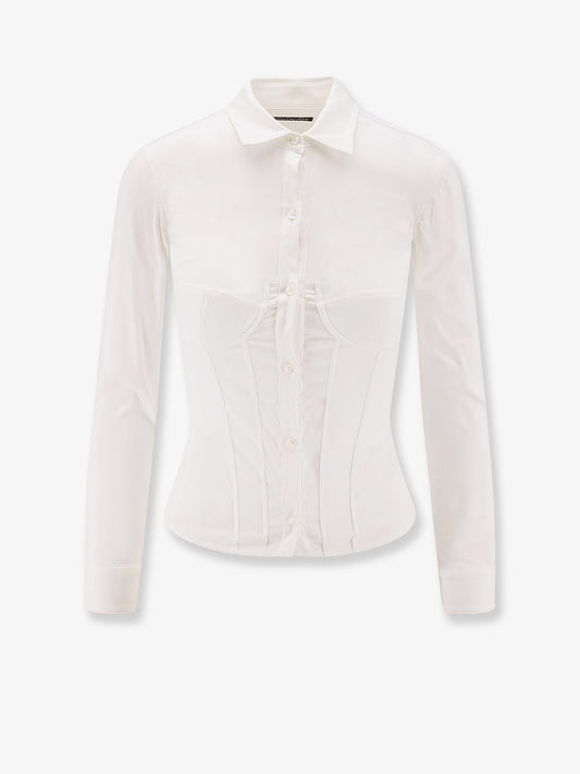 Cotton blend corset shirt