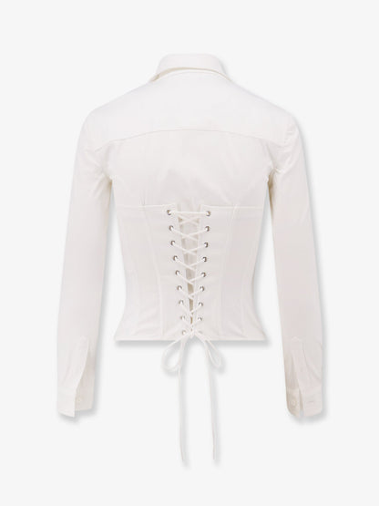 Cotton blend corset shirt
