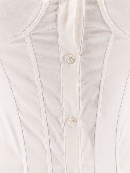 Cotton blend corset shirt