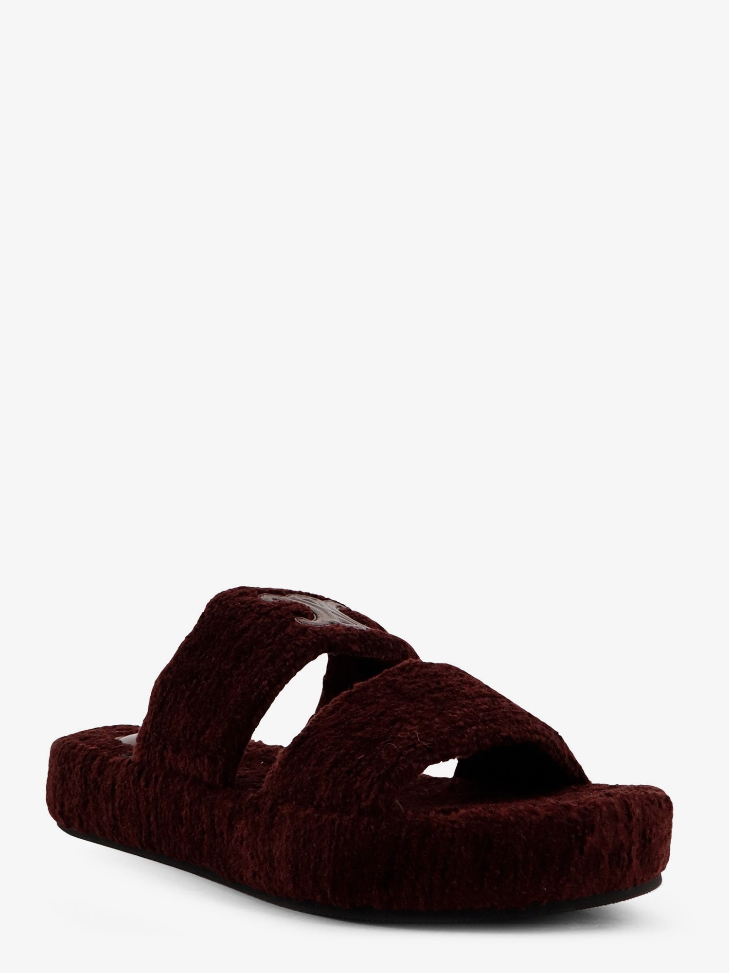 celine-triomphe-fur-shearling-slides