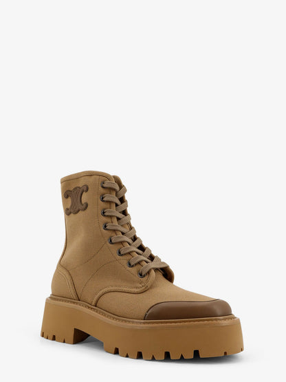 celine-celine-bulky-canvas-and-leather-ankle-boots