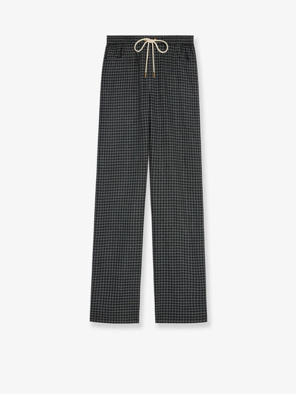 Madras wool and cashmere jogger trousers