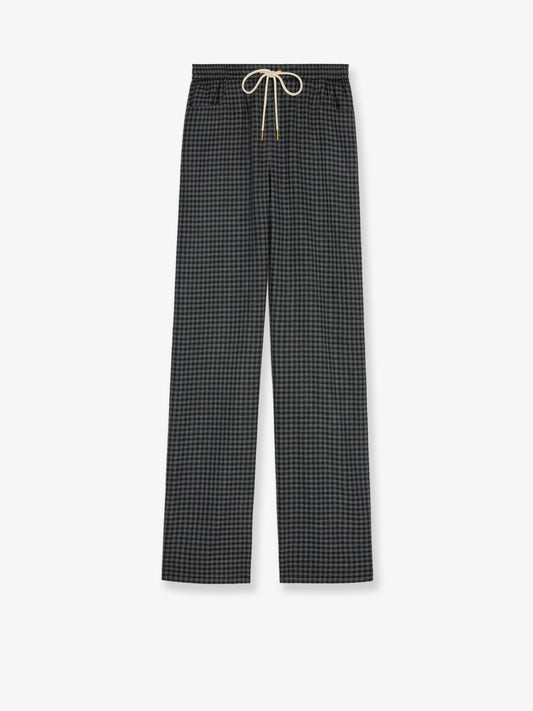 Madras wool and cashmere jogger trousers