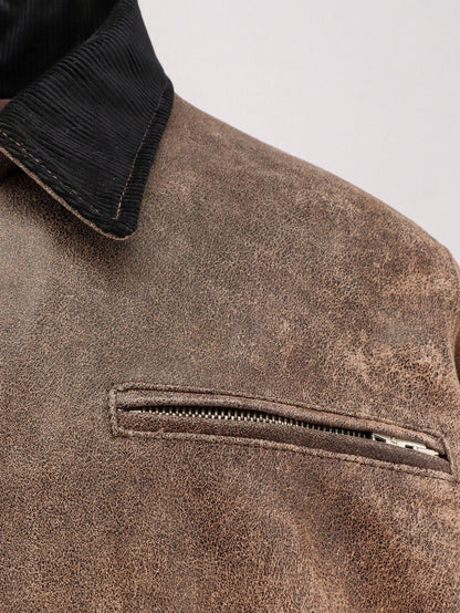 dfour-padded-leather-jacket-with-corduroy-collar