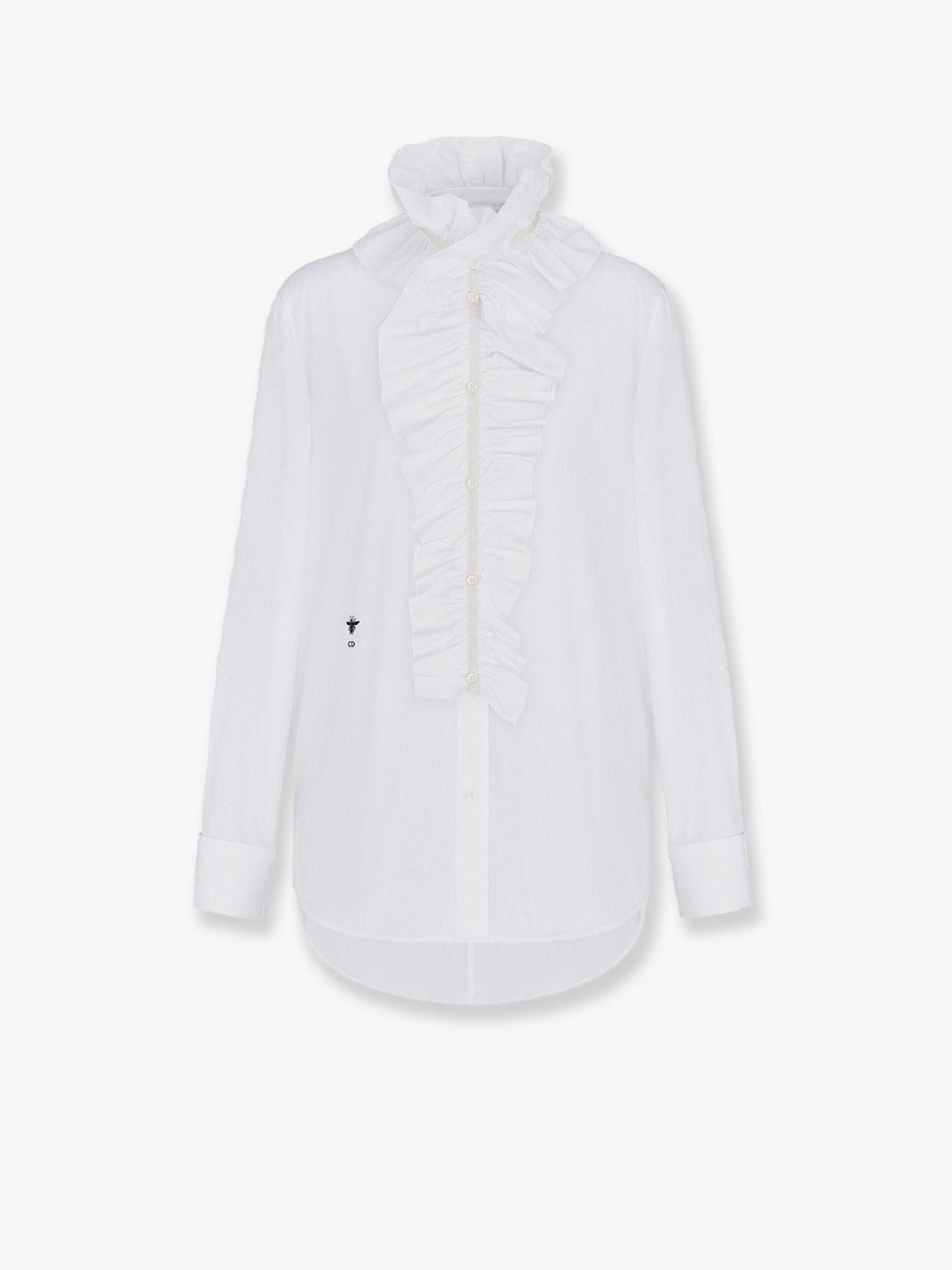 Cotton shirt with removable detail