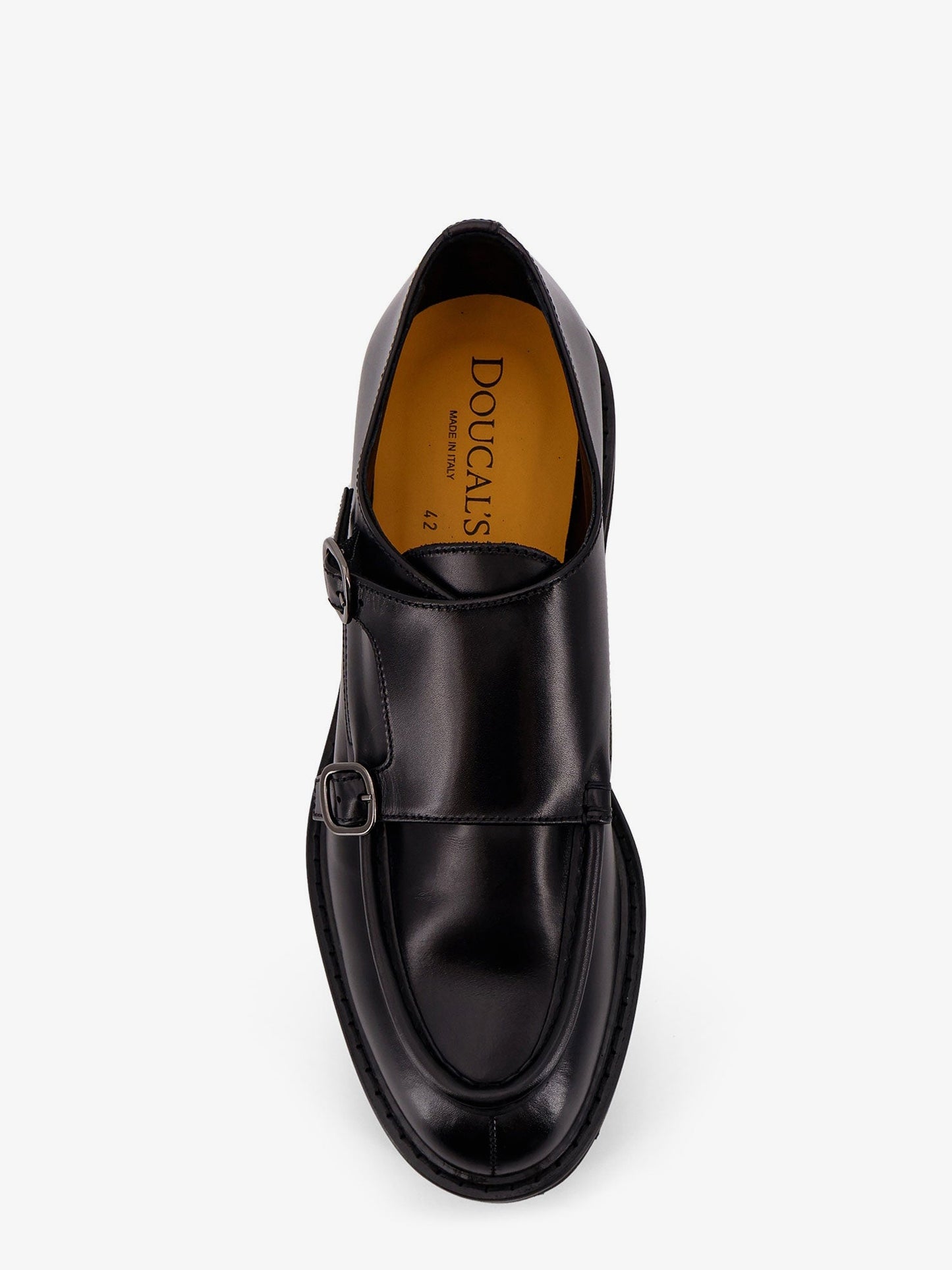doucal's-double-buckle-leather-shoe