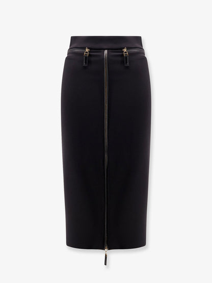 elisabetta-franchi-satin-pencil-skirt